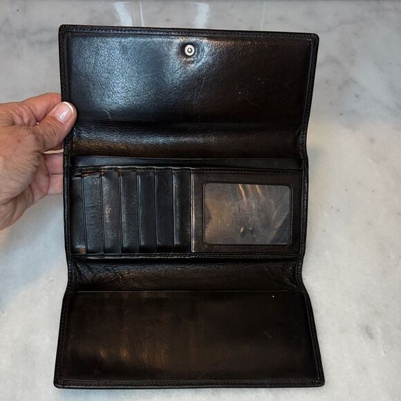 Coach Wallet Signature Stripe Leather Full Sized Wallet (#3) - Picture 14 of 16